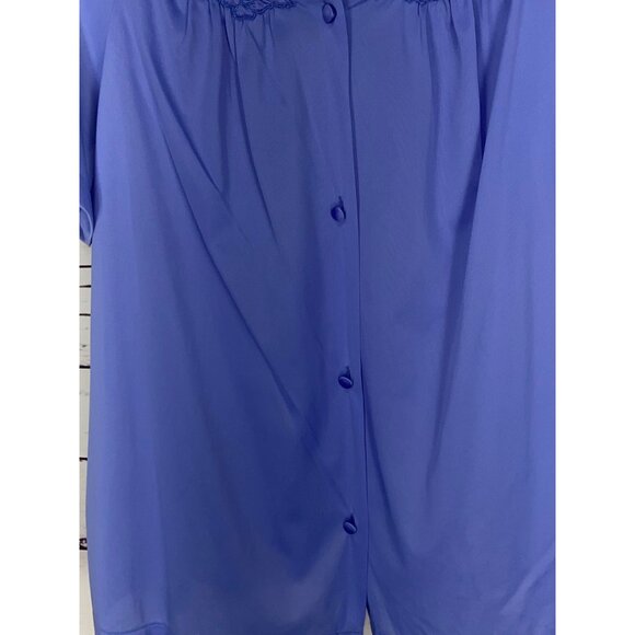 Vintage Vanity Fair Short‎ Sleeve Button-Up Pajama Set With Elastic Waist Pants - Picture 7 of 9